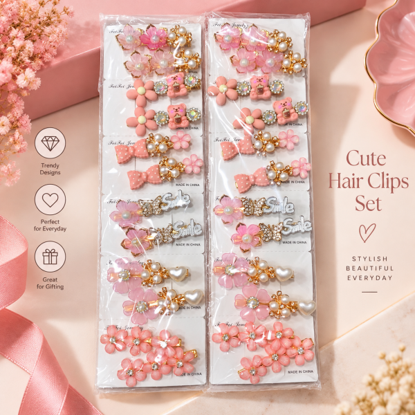 Fashion Alley flower Design Hair Pin For women Pack Of 24 Pc