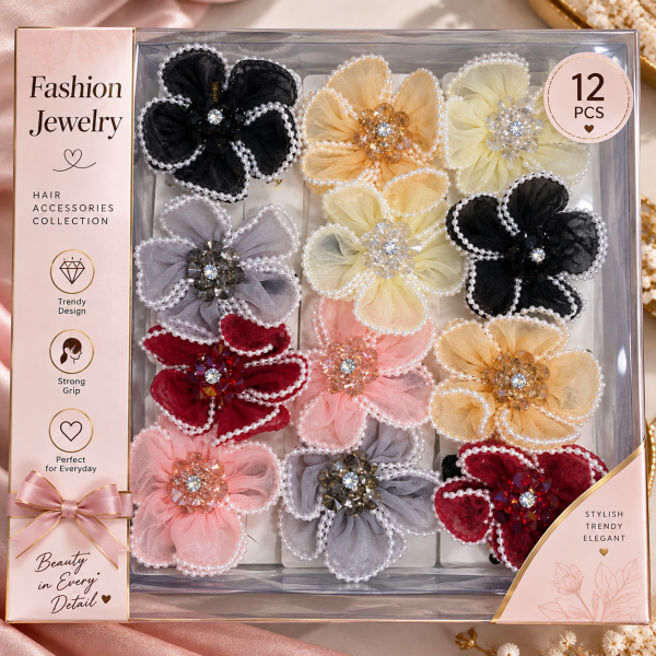 Fashion Alley Hair Pin For Women Pack Of 12 Pc