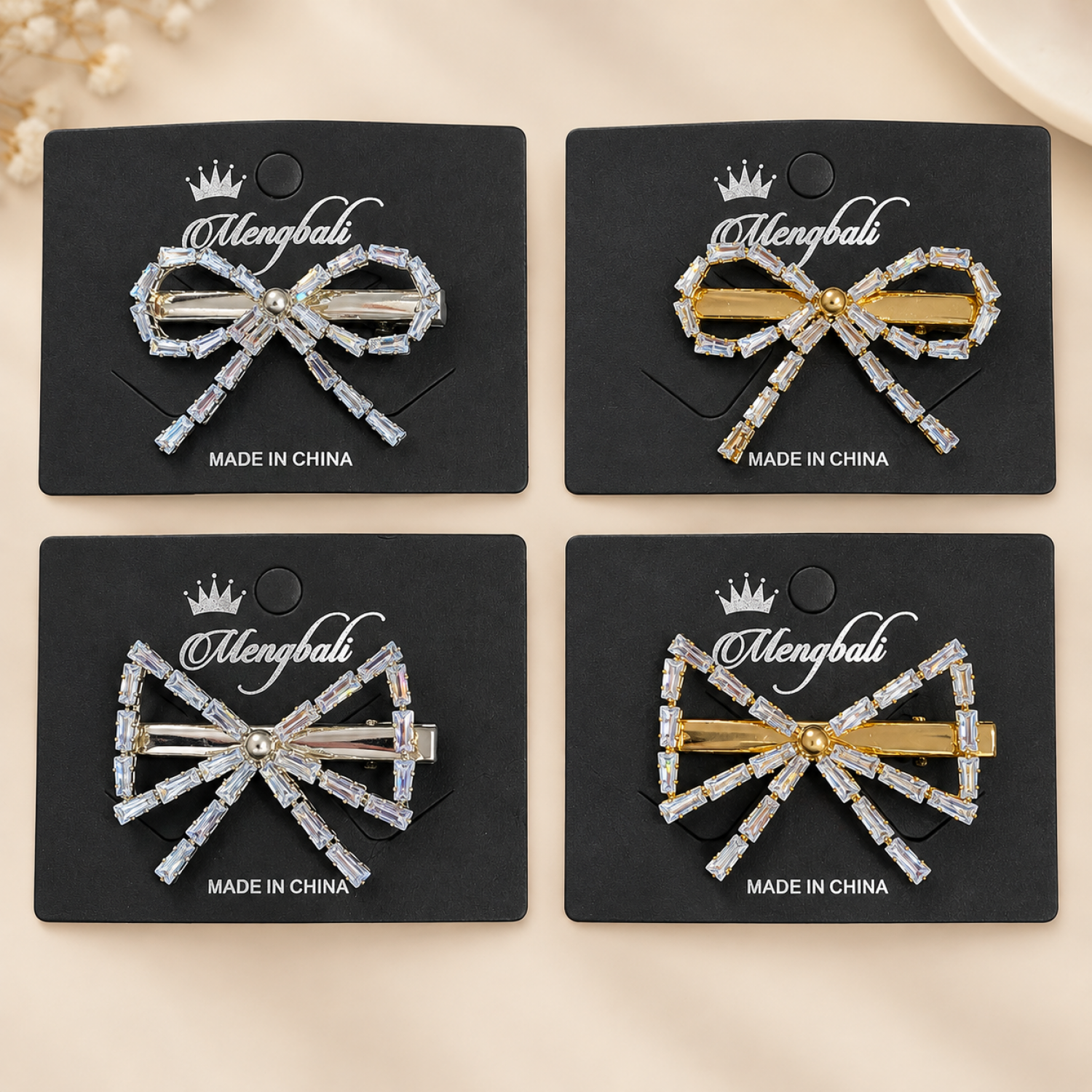 Fashion Alley Golden And Silver AD Stone Hair Pin [Pack Of 12 Pc]