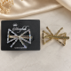 Fashion Alley Golden And Silver AD Stone Hair Pin [Pack Of 12 Pc]
