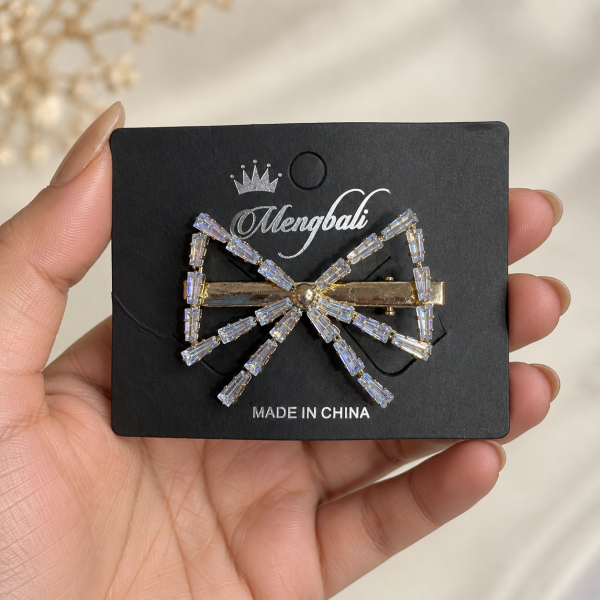 Fashion Alley Golden And Silver AD Stone Hair Pin [Pack Of 12 Pc]