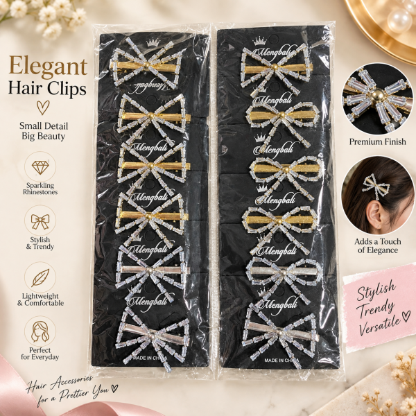 Fashion Alley Golden And Silver AD Stone Hair Pin [Pack Of 12 Pc]