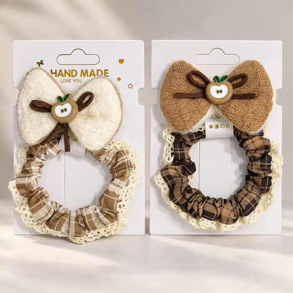 Fashion Alley Rubber Band With Bow Pin For Kids Pack Of 24 Pc 
