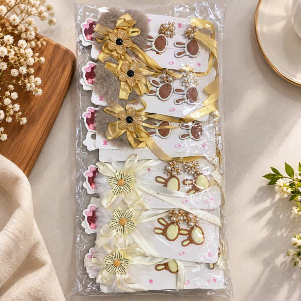 Fashion Alley flower Design Hair Pin For kids  Pack Of 12 Pc
