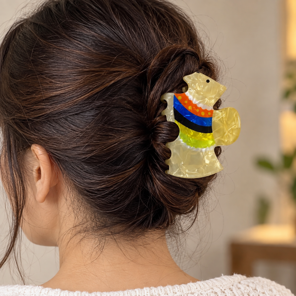 Fashion Alley 6Cm Puppy shaped Design Hair Claw For Women Pack Of 12 Pc