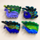 Fashion Alley 8 Cm Peacock Design Hair Claw For Women Pack Of 12 Pc