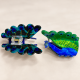 Fashion Alley 8 Cm Peacock Design Hair Claw For Women Pack Of 12 Pc