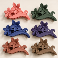 Fashion Alley 8 Cm Matt Hair Claw For Women Pack Of 12 Pc