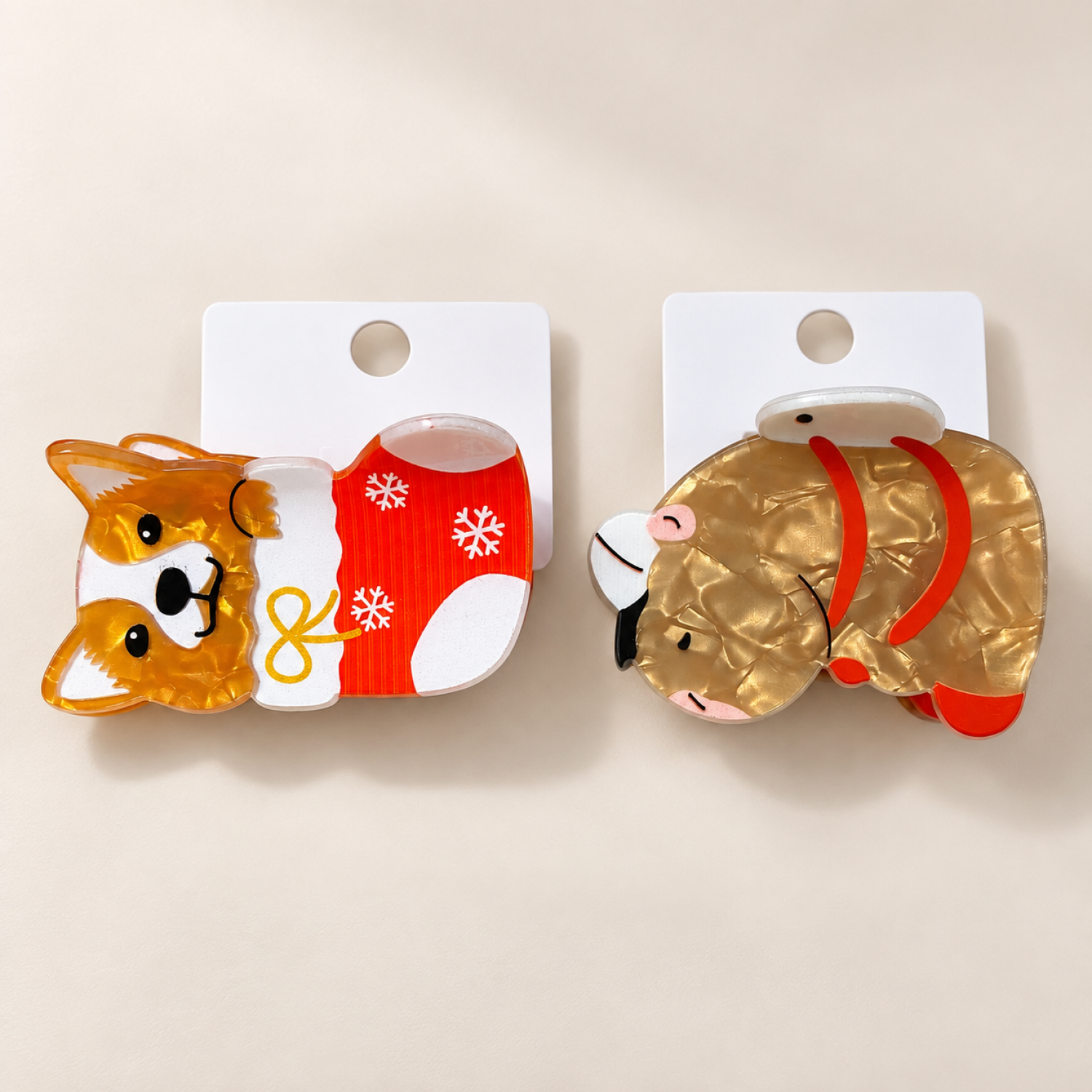 Fashion Alley 6Cm puppy design Hair Claw For Women Pack Of 12