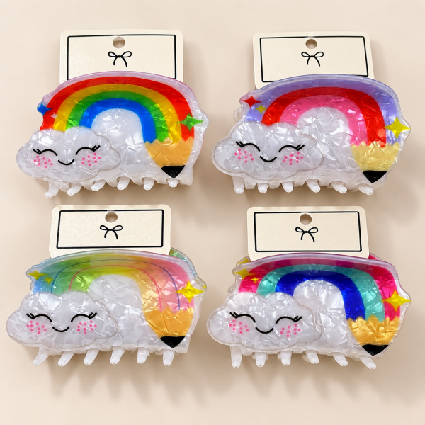Fashion Alley 9 Cm Shine Hair Claw For Women Pack Of 12
