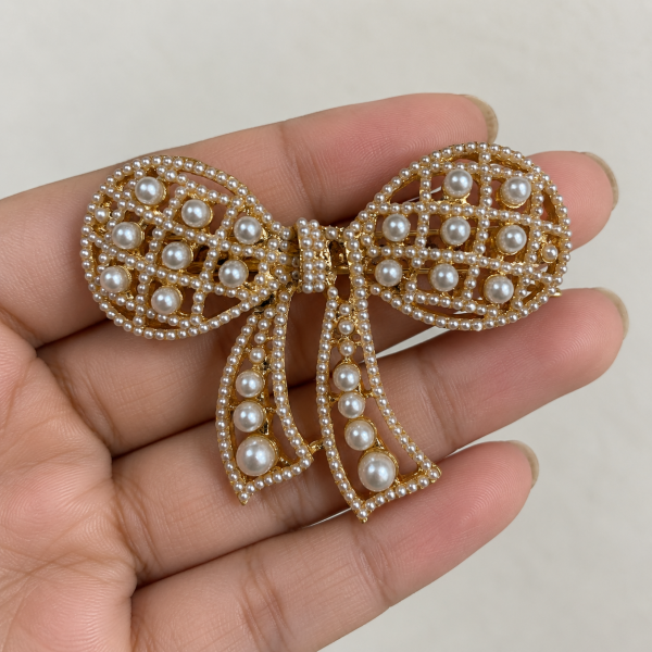 Fashion Alley Metal Bow Pin For Women Pack Of 12 Pc