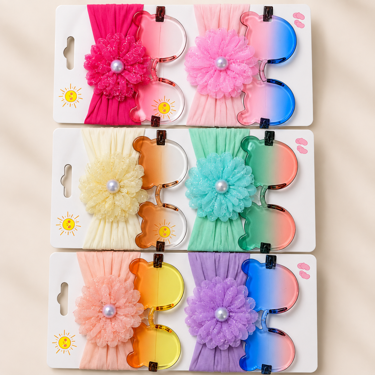 Fashion Alley Sunglasses With Hair Band Gift Set Combo For Kids Pack Of 12 Card