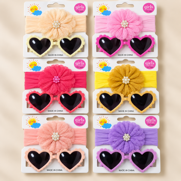 Fashion Alley Sunglasses With Hair Band Gift Set Combo For Kids Pack Of 12 Card
