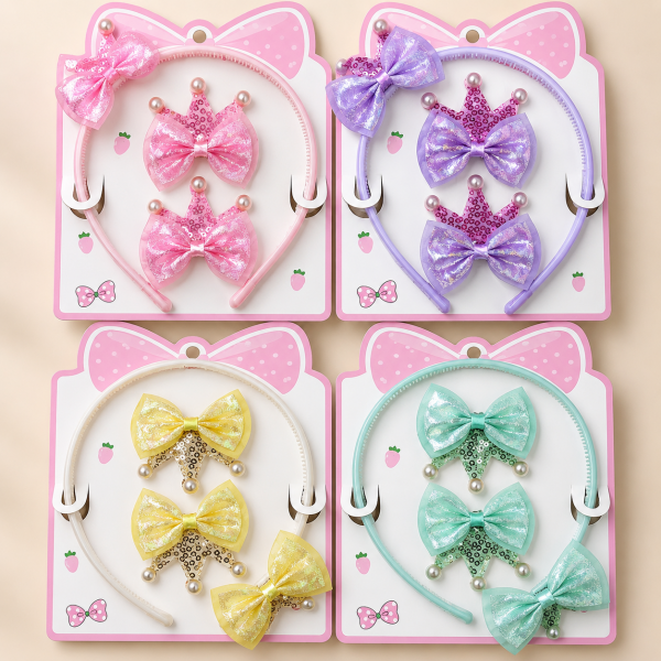 Fashion Alley Hair Band and hair pin For Kids Pack Of 12 Pc