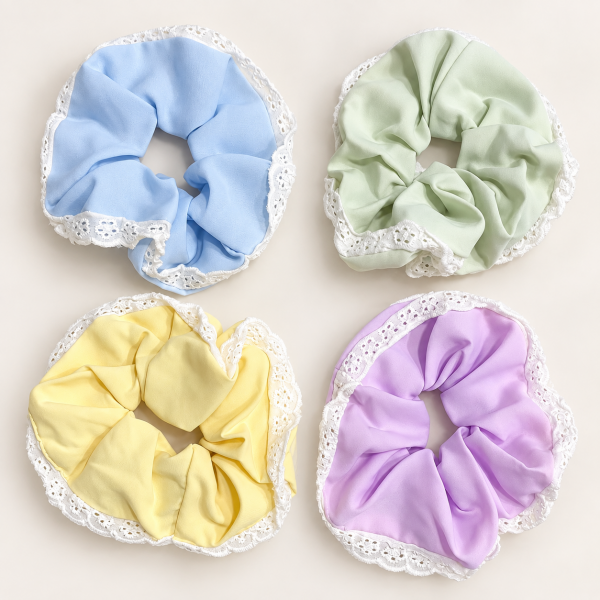 Fashion Alley Hair Scrunchie For Women Pack Of 12 Pc