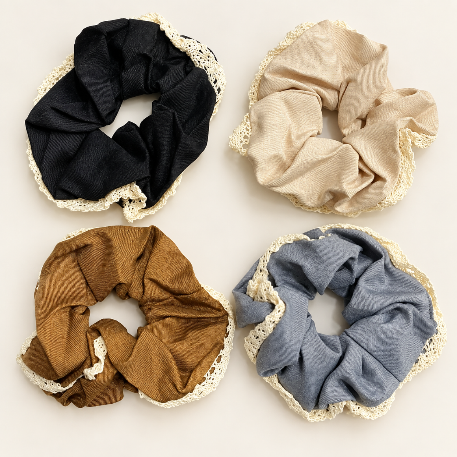 Fashion Alley Hair Scrunchie For Women Pack Of 12 Pc
