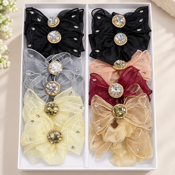 Fashion Alley Hair Scrunchie For Women Pack Of 12 Pc