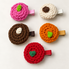 Fashion Alley Crochet Flower Hair Pin For Kids Pack Of 6 Pc
