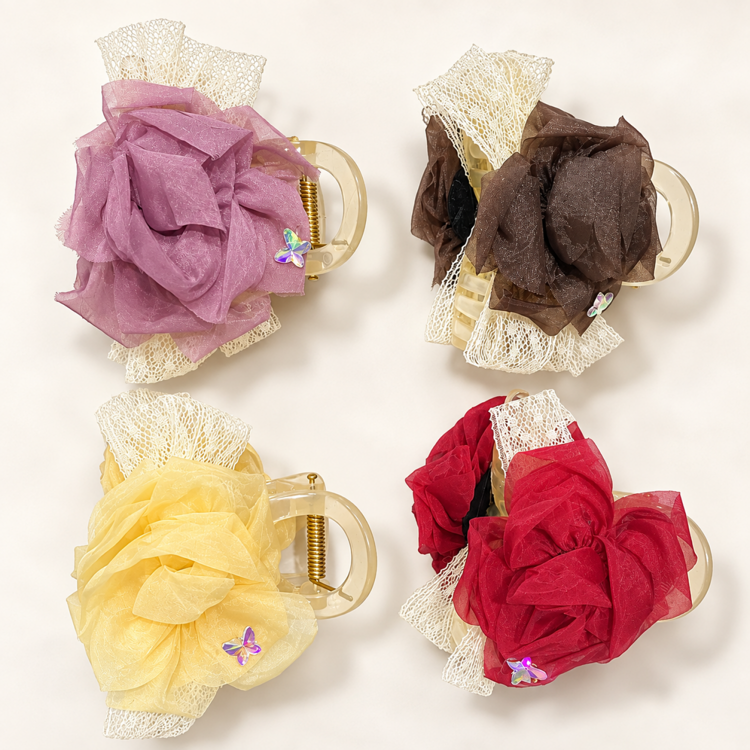 Fashion Alley 9 Cm Hair Claw For Women Pack Of 12 Pc 
