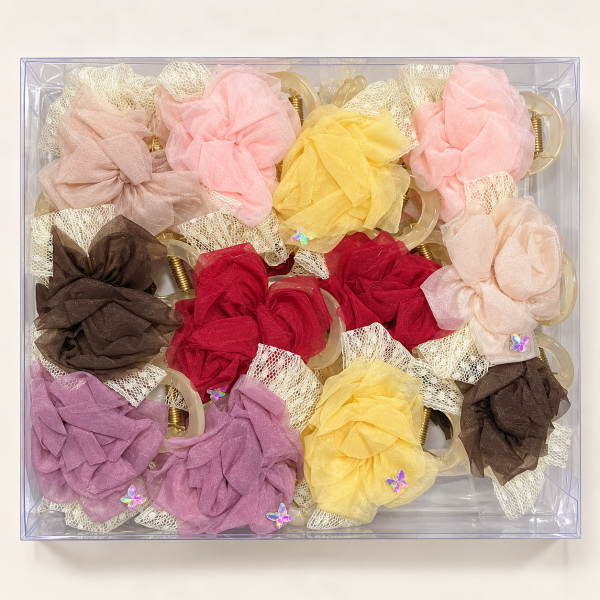 Fashion Alley 9 Cm Hair Claw For Women Pack Of 12 Pc 
