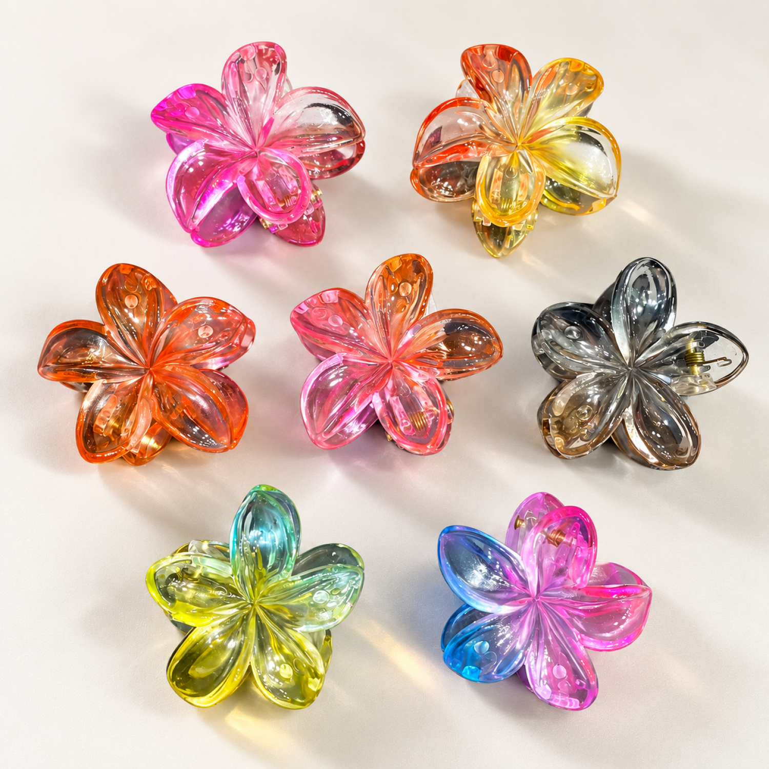 Fashion Alley 3 Cm Flower Hair Claw For Women Pack Of 24 Pc