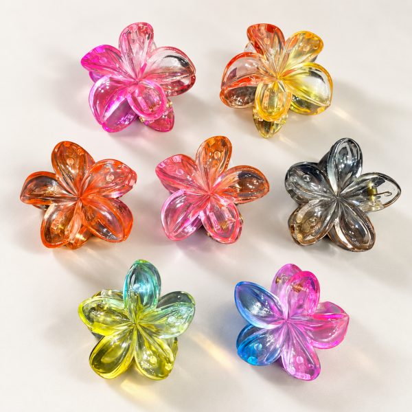 Fashion Alley 3 Cm Flower Hair Claw For Women Pack Of 24 Pc