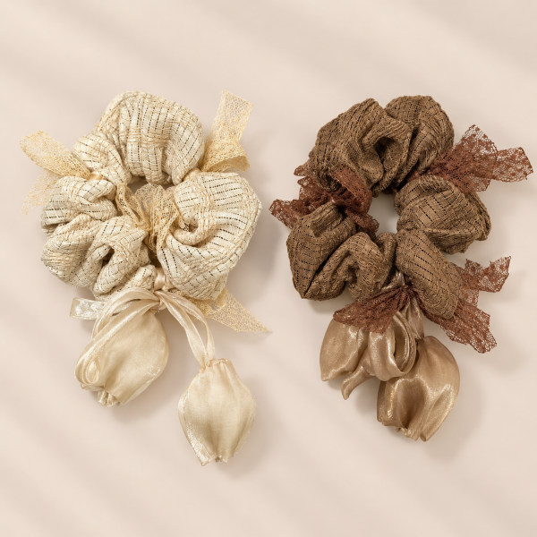 Fashion Alley Hair Scrunchies For Women Pack Of 12 