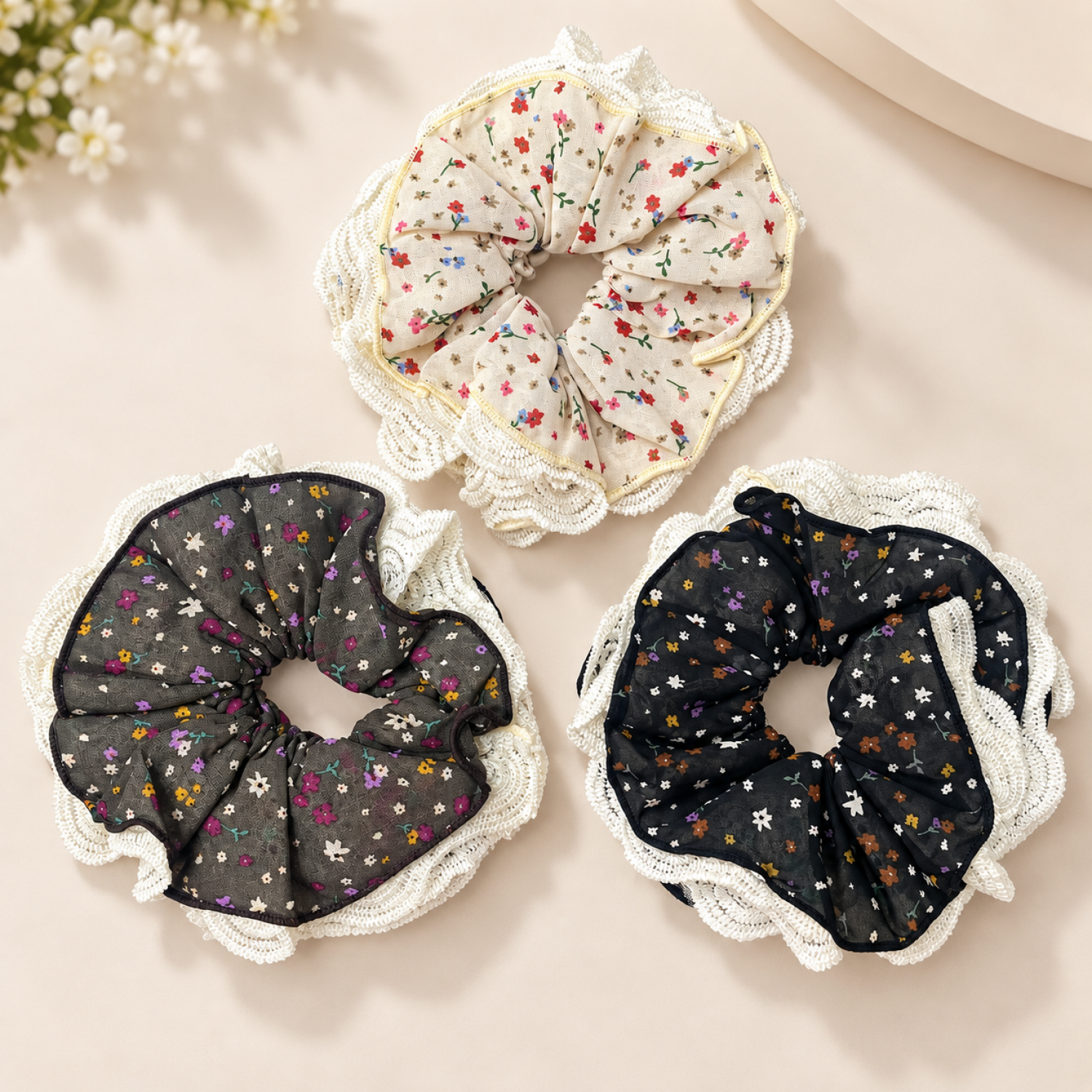 Fashion Alley Hair Scrunchies For Women Pack Of 12 