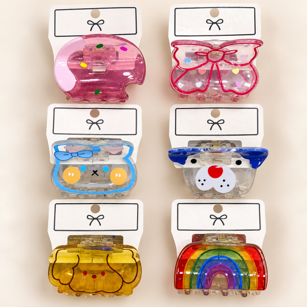Fashion Alley  6 Cm Hair Claw For Women Pack Of 12 Pc