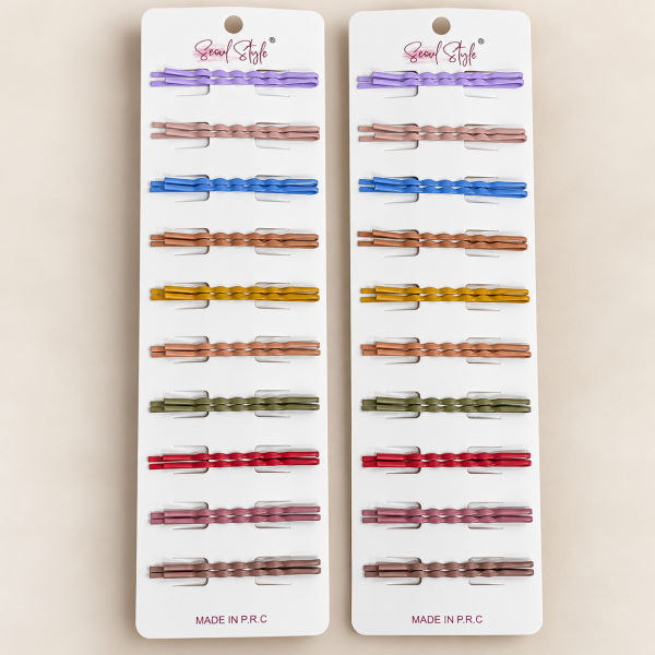 Fashion Alley Hair Pin For Kids Pack Of 12 Card 