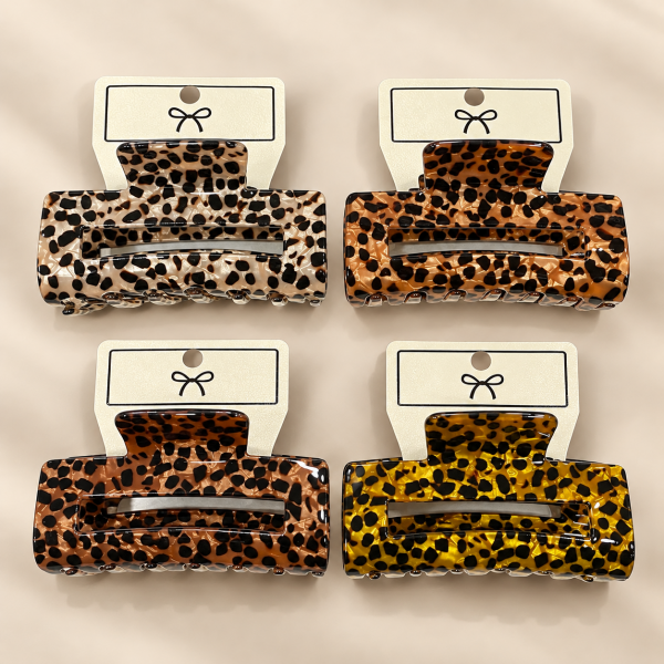 Fashion Alley Leopard Luxe Claw Pack Of 12