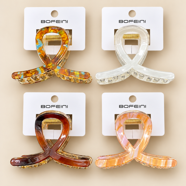 Bofeini 7 Cm Hair Claw For Women Pack Of 12