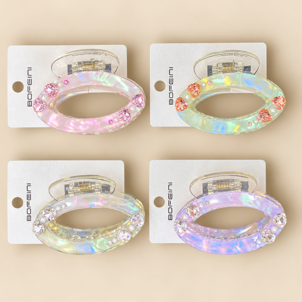 Bofeini 7 Cm Hair Claw For Women Pack Of 12