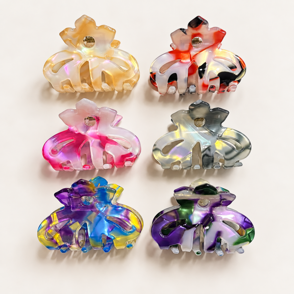 Fashion Alley 5 Cm Leidona Hair Claw For Women Pack Of 12 Pc