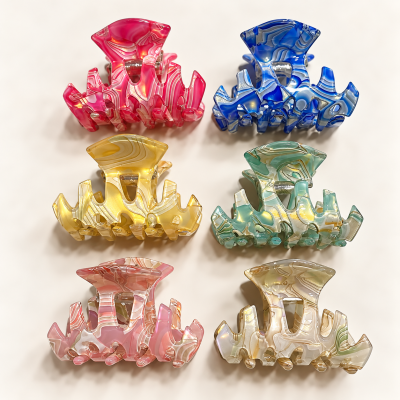 Fashion Alley 5 Cm Leidona Hair Claw For Women Pack Of 12 Pc