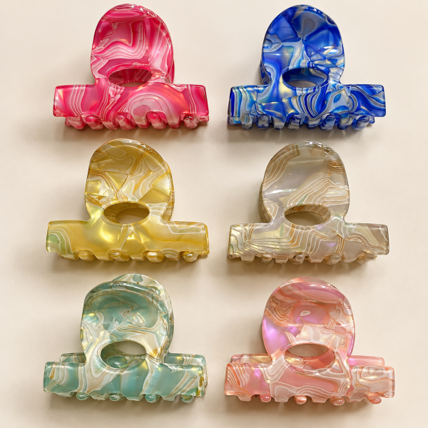 Fashion Alley 5 Cm Leidona Hair Claw For Women Pack Of 12 Pc