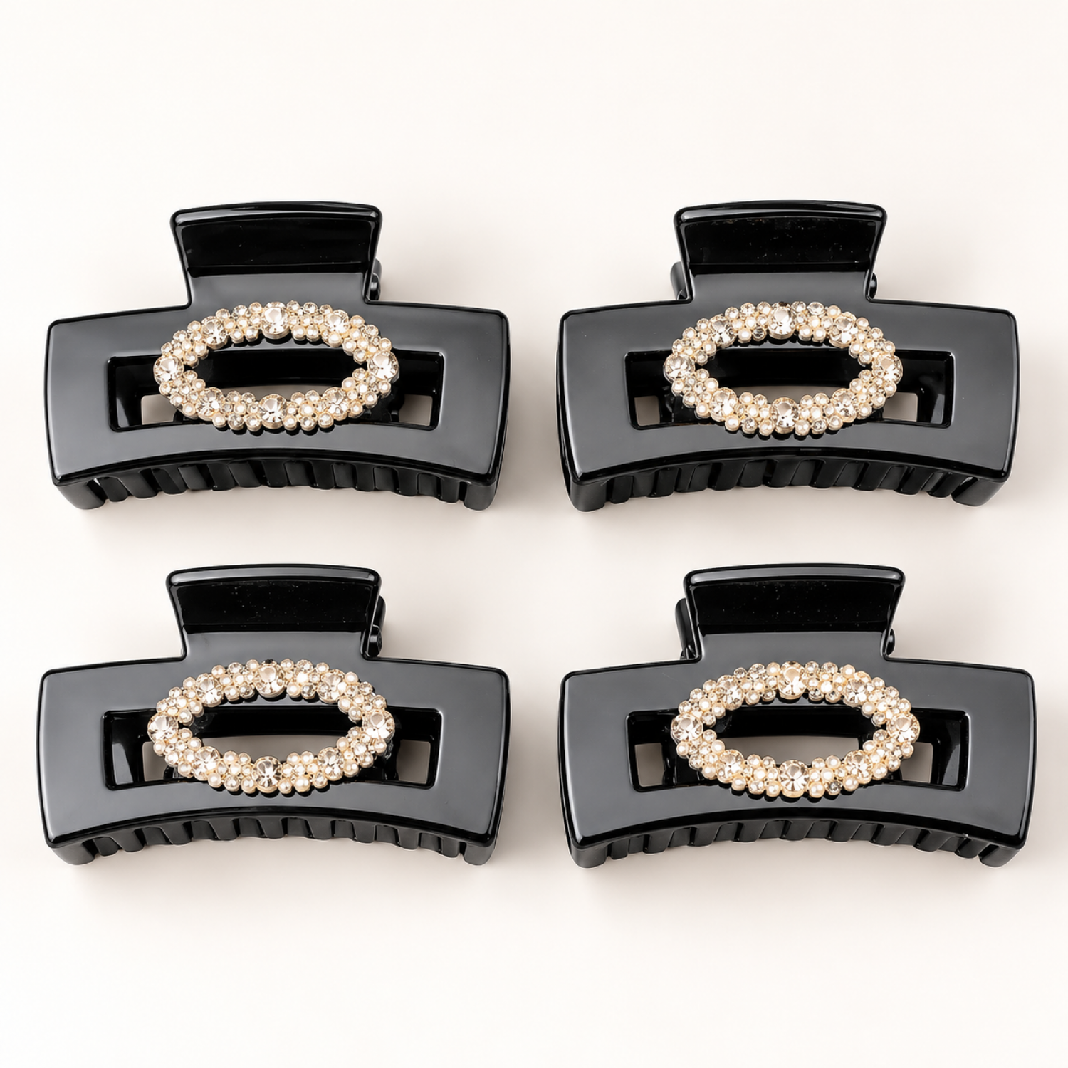 Fashion Alley 8 Cm Hair Claw For Women Pack Of 12 Pc