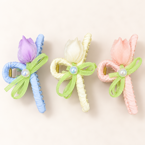 Fashion Alley 12 Cm tulip Hair Claw For Women Pack Of 12 Pc