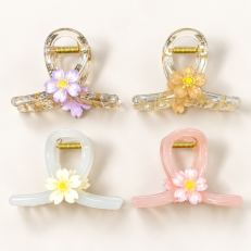 Fashion Alley 10 Cm flower Hair Claw For Women Pack Of 9 Pc