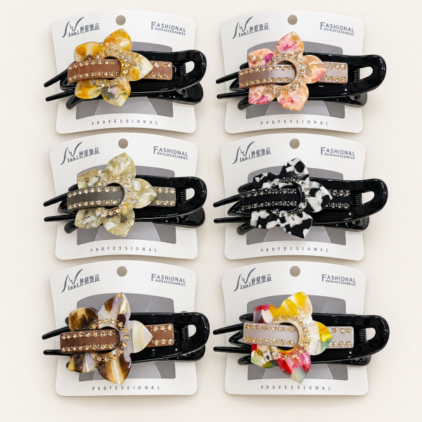 Fashion Alley 10 Cm Korean Panza Hair Claw For Women Pack Of 12 Pc