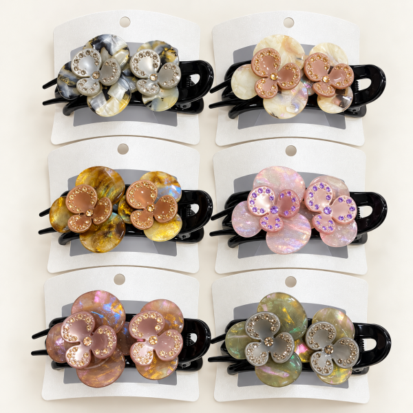 Fashion Alley 10 Cm Korean Panza Hair Claw For Women Pack Of 12 Pc