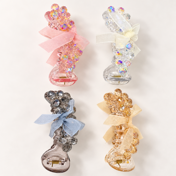 Fashion Alley 8 Cm Crystal Mirchi Hair Claw For Women Pack Of 12 Pc 