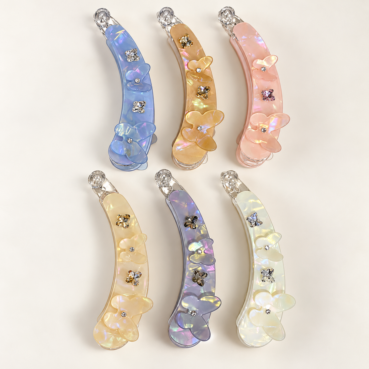 Leidona 10 Cm Banana Clip For Women Pack Of 12 Pc 