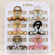 Fashion Alley 7 Cm Hair Claw For Women Pack Of 6 Pc