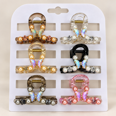 Fashion Alley 7 Cm Hair Claw For Women Pack Of 6 Pc