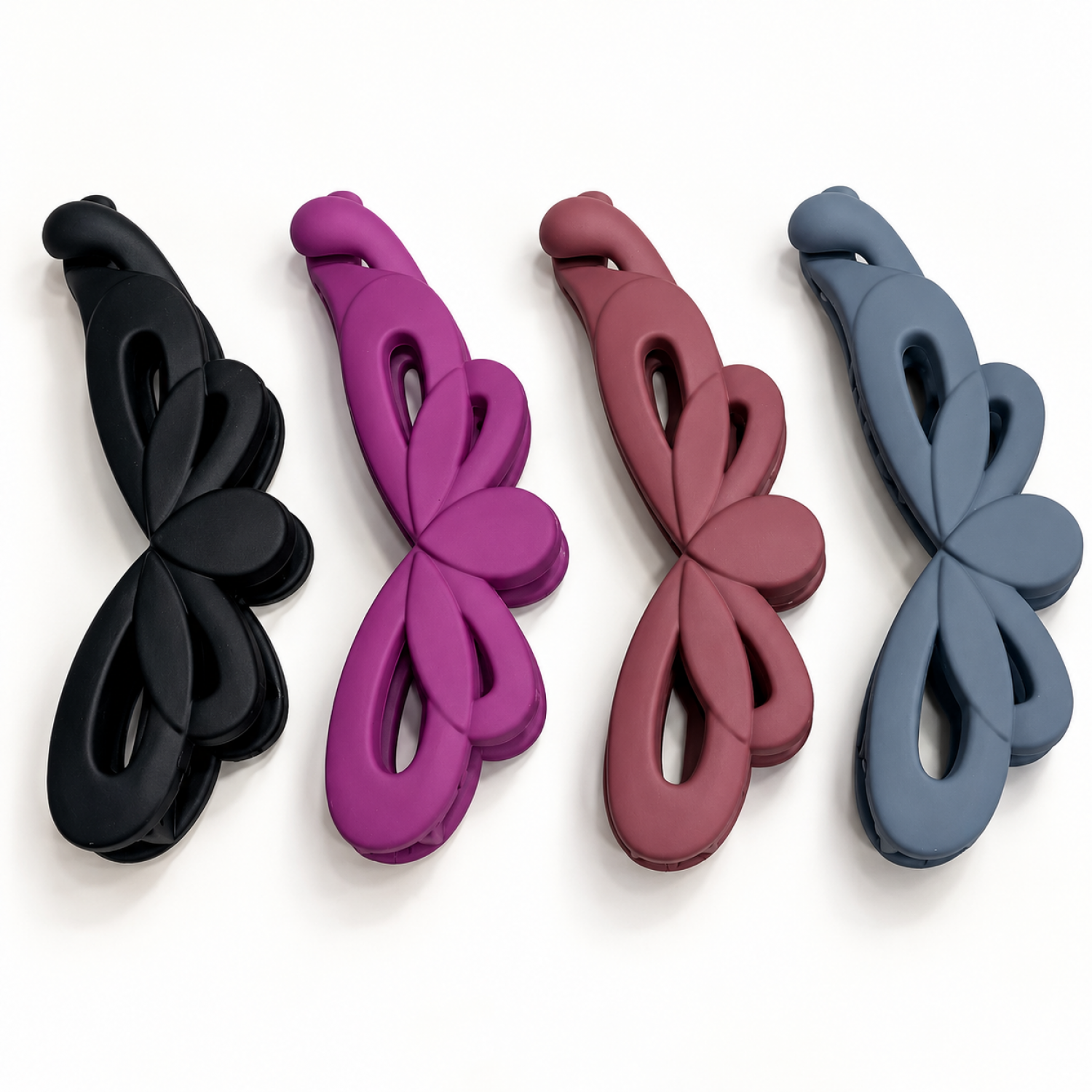 Fashion Alley 10 Cm Matt Banana Clip For Women Pack Of 11 Pc