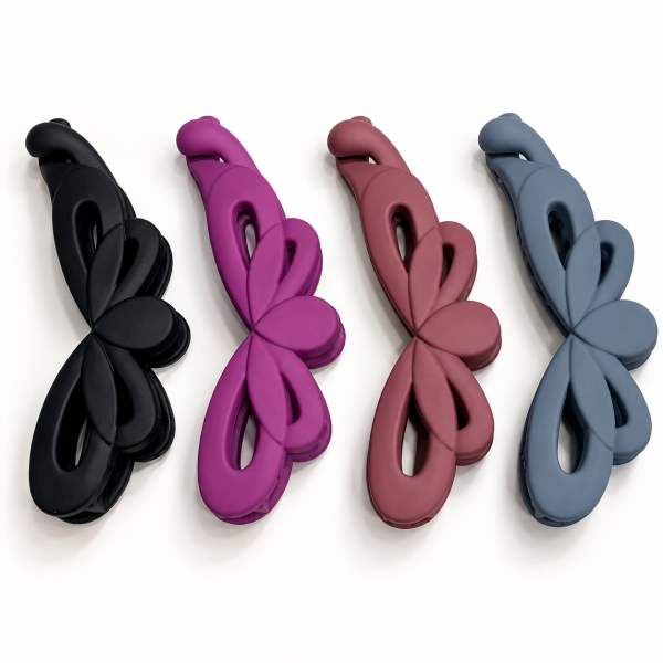 Fashion Alley 10 Cm Matt Banana Clip For Women Pack Of 11 Pc