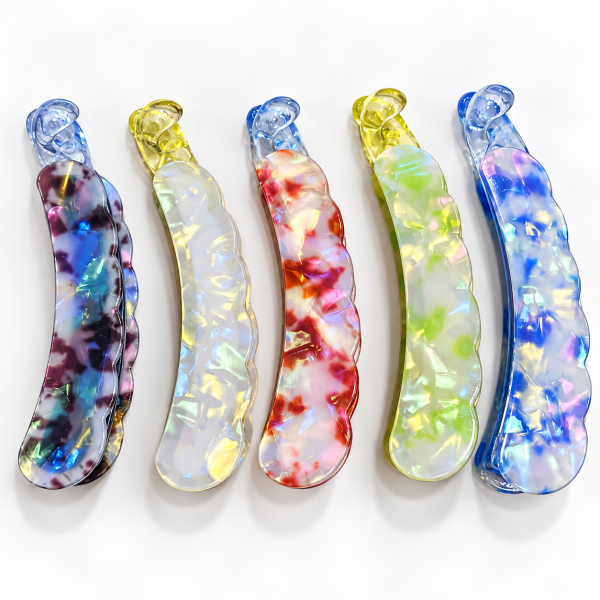 Fashion Alley 9 Cm Matt Banana Clip For Women Pack Of 12 Pc