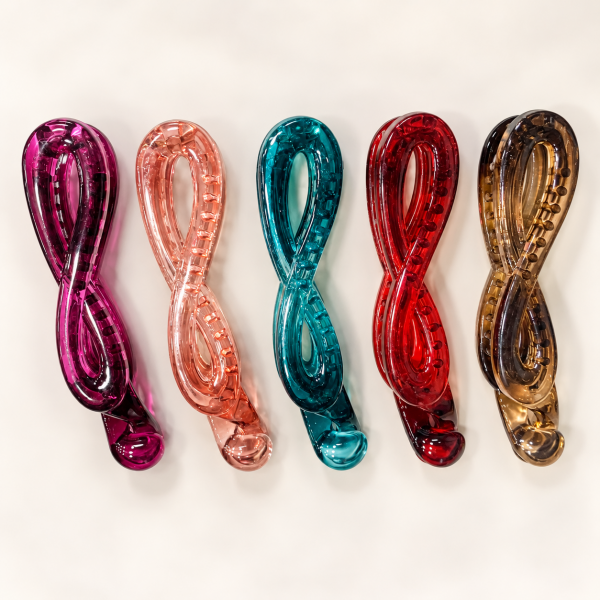 Fashion Alley 8 Cm Banana Clip For Women Pack Of 12 Pc
