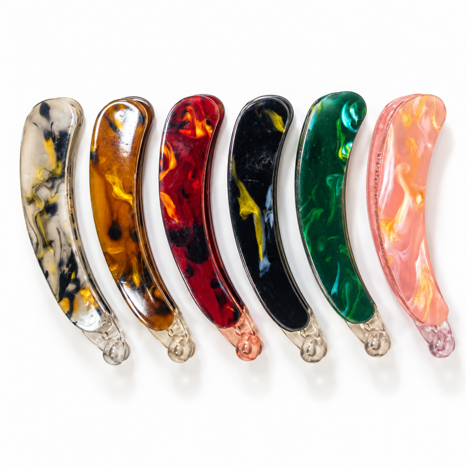 Fashion Alley 10 cm Banana Hair Clip For Women Pack of 12
